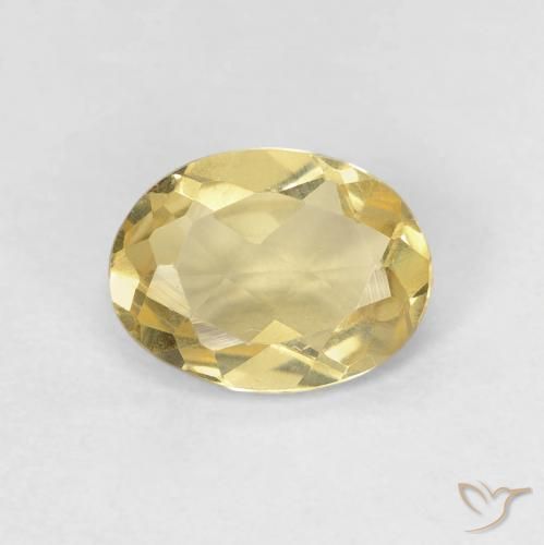 1.04ct طبيعي أصفر دافئ بيريل, بيضوي, VVS-VS