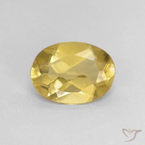 0.98ct طبيعي أصفر ديجون بيريل, بيضوي, VVS-VS