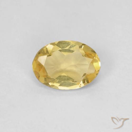 0.55ct طبيعي أصفر غنى بيريل, بيضوي, VVS-VS