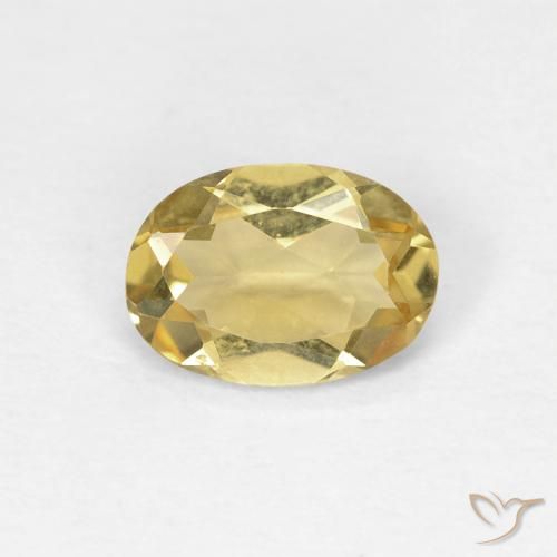 0.55ct طبيعي أصفر ديجون بيريل, بيضوي, VVS-VS