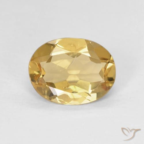 1.46ct طبيعي أصفر دافئ بيريل, بيضوي, VVS-VS