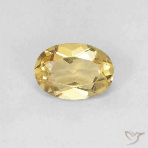 0.67ct طبيعي ذهبي بيريل, بيضوي, قليلا جدا