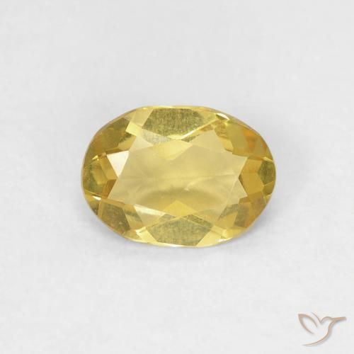0.63ct طبيعي ذهبى متوسط بيريل, بيضوي, قليلا جدا