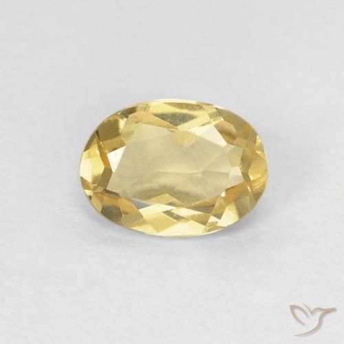 0.74ct طبيعي ذهبي بيريل, بيضوي, قليلا جدا