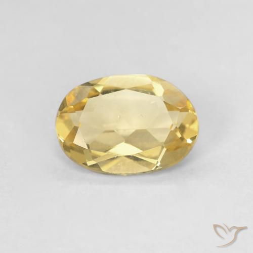 0.90ct طبيعي ذهبي بيريل, بيضوي, قليلا جدا