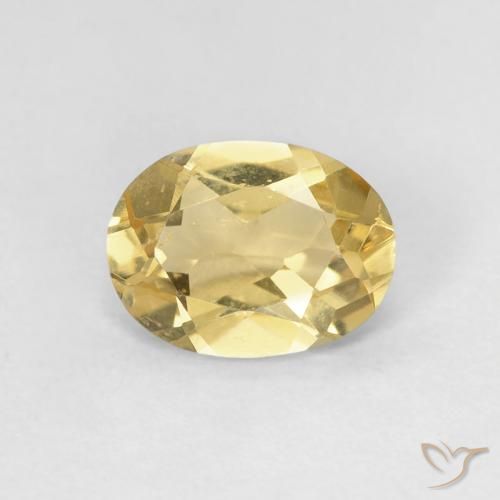 1.03ct طبيعي ذهبي بيريل, بيضوي, قليلا جدا