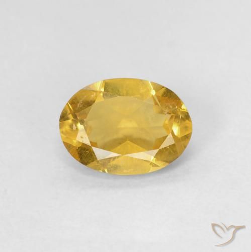 0.79ct طبيعي ذهبي بيريل, بيضوي, قليلا جدا
