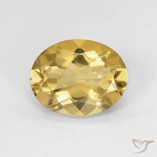 2.27ct طبيعي أصفر دافئ بيريل, بيضوي, قليلا جدا