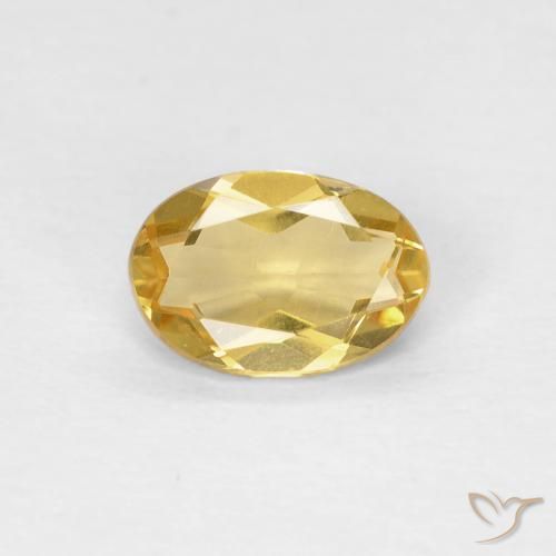 0.65ct طبيعي ذهبى متوسط بيريل, بيضوي, VVS