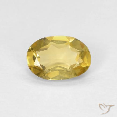0.55ct طبيعي ذهبى مصفر بيريل, بيضوي, VVS