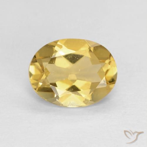 1.74ct طبيعي ذهبى متوسط بيريل, بيضوي, VVS