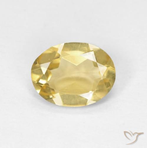 1.11ct طبيعي ذهبى متوسط بيريل, بيضوي, VVS