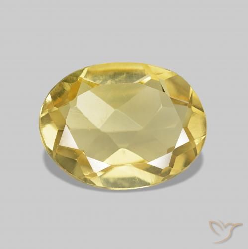 1.12ct أصفر فاتح بيريل, بيضوي, VVS-VS
