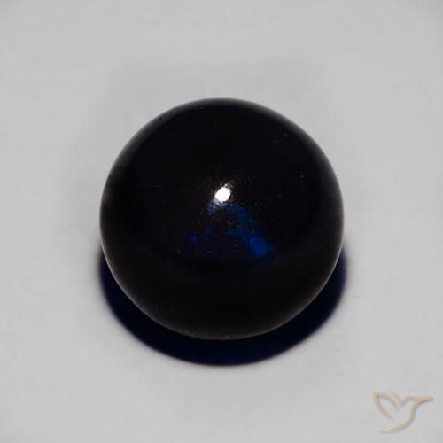 2.16ct طبيعي متعدد الألوان العقيق الأسود, جسم كروى / الكرة, غير شفاف