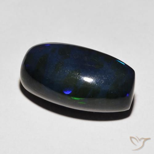 4.60ct طبيعي متعدد الألوان العقيق الأسود, وسادة, غير شفاف