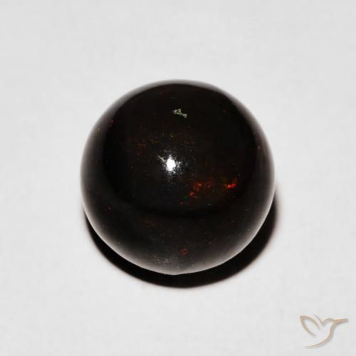 1.47ct طبيعي متعدد الألوان العقيق الأسود, جسم كروى / الكرة, غير شفاف