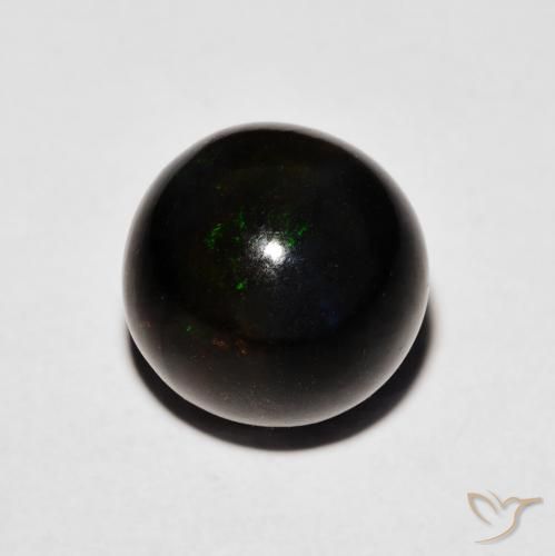 5.66ct طبيعي متعدد الألوان العقيق الأسود, جسم كروى / الكرة, غير شفاف