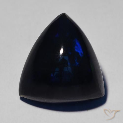 5.55ct طبيعي متعدد الألوان العقيق الأسود, مثلثى, غير شفاف