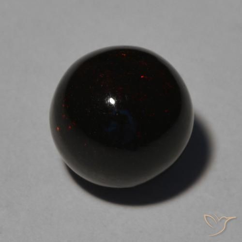 2.50ct طبيعي متعدد الألوان العقيق الأسود, جسم كروى / الكرة, غير شفاف