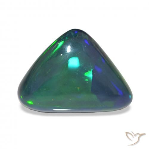 6.92ct متعدد الألوان العقيق الأسود, مثلثى, غير شفاف