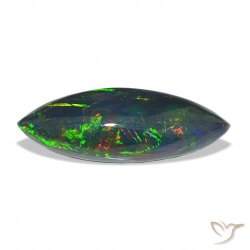 11.33ct متعدد الألوان العقيق الأسود, ماركيز, غير شفاف