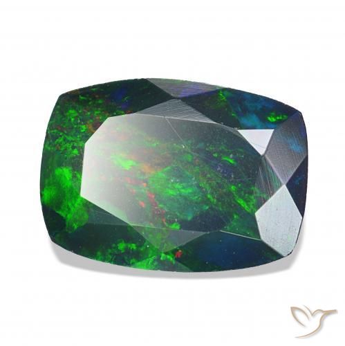 العقيق الأسود متعدد الألوان طبيعي، وسادة، 0.96 قيراط، غير شفاف