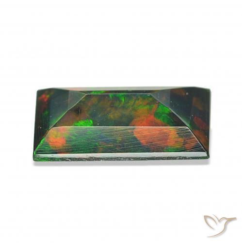 العقيق الأسود متعدد الألوان طبيعي، باجيت، 1.30 قيراط، غير شفاف