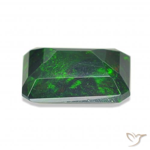 العقيق الأسود متعدد الألوان طبيعي، ثمانى / قصة زمرد، 0.97 قيراط، غير شفاف