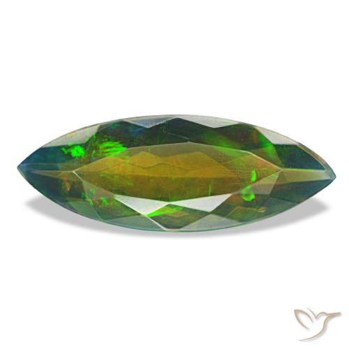 2.28ct متعدد الألوان أوبال أسود, ماركيز, نصف شفاف