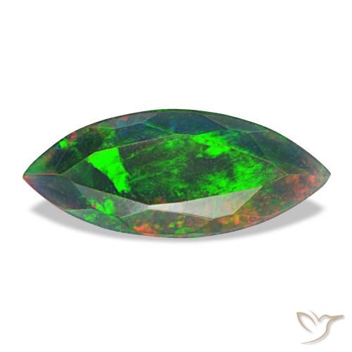 1.50ct متعدد الألوان أوبال أسود, ماركيز, غير شفاف