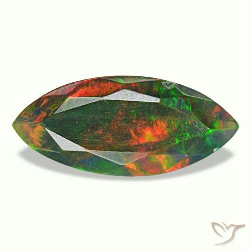 1.49ct متعدد الألوان أوبال أسود, ماركيز, غير شفاف
