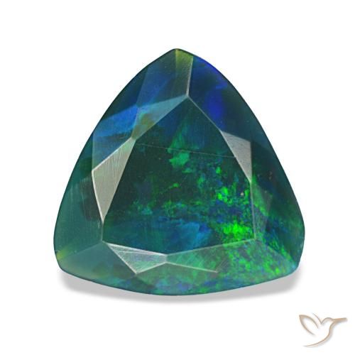 1.18ct متعدد الألوان أوبال أسود, تريليون, غير شفاف