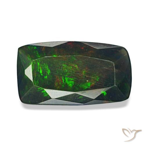 1.42ct متعدد الألوان أوبال أسود, وسادة, غير شفاف