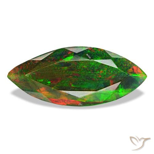 2.22ct متعدد الألوان أوبال أسود, ماركيز, غير شفاف