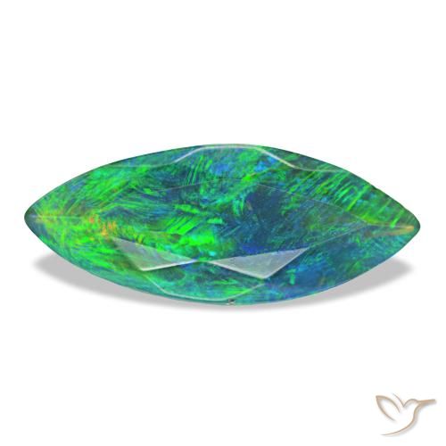 1.12ct متعدد الألوان أوبال أسود, ماركيز, نصف شفاف