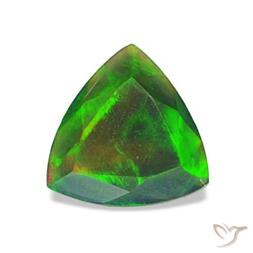 0.54ct متعدد الألوان أوبال أسود, تريليون, نصف شفاف