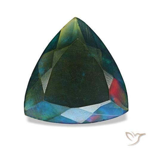 1.56ct متعدد الألوان أوبال أسود, تريليون, نصف شفاف