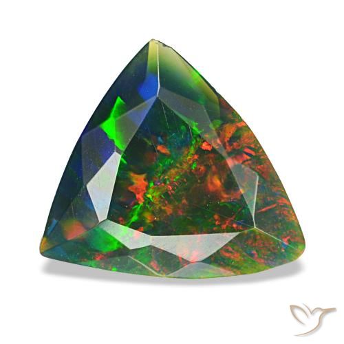 1.53ct متعدد الألوان أوبال أسود, تريليون, غير شفاف