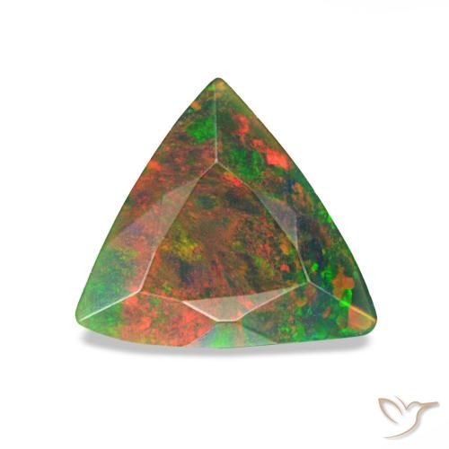 0.59ct متعدد الألوان أوبال أسود, تريليون, غير شفاف