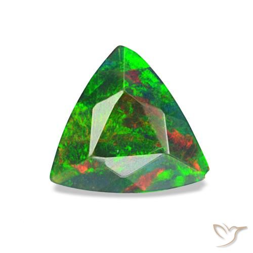 0.59ct متعدد الألوان أوبال أسود, تريليون, غير شفاف