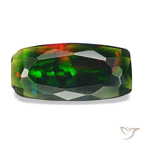 1.18ct متعدد الألوان أوبال أسود, وسادة, نصف شفاف
