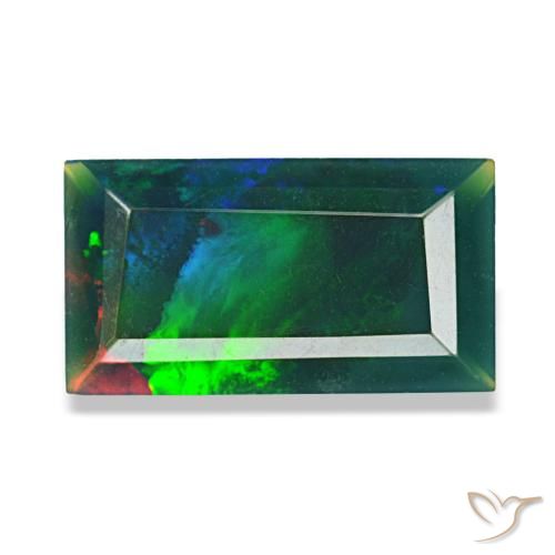 1.41ct متعدد الألوان أوبال أسود, باغيت, غير شفاف