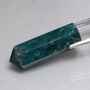 حجر الدم أخضر منقط طبيعي، فانسى، 17.46 قيراط، غير شفاف