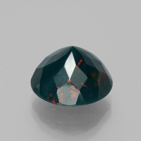 حجر الدم أخضر منقط طبيعي، قصة دائرى، 7.61 قيراط، غير شفاف