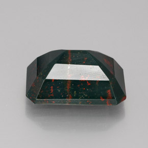 حجر الدم أخضر منقط طبيعي، قص الزمرد، 9.75 قيراط، غير شفاف