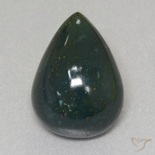 12.50ct طبيعي متعدد الألوان حجر الدم, شكل الكمثرى, غير شفاف