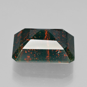 حجر الدم أخضر منقط طبيعي، قص الزمرد، 9.25 قيراط، غير شفاف