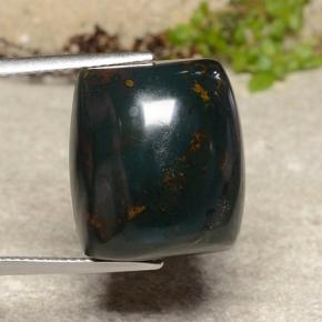 حجر الدم أخضر منقط طبيعي، شكل خيالي، 28.22 قيراط، غير شفاف