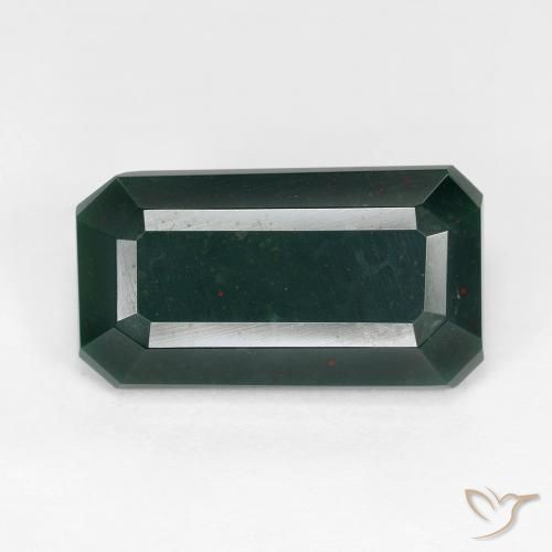 6.54ct طبيعي الأخضر الغامق حجر الدم, قص الزمرد, غير شفاف