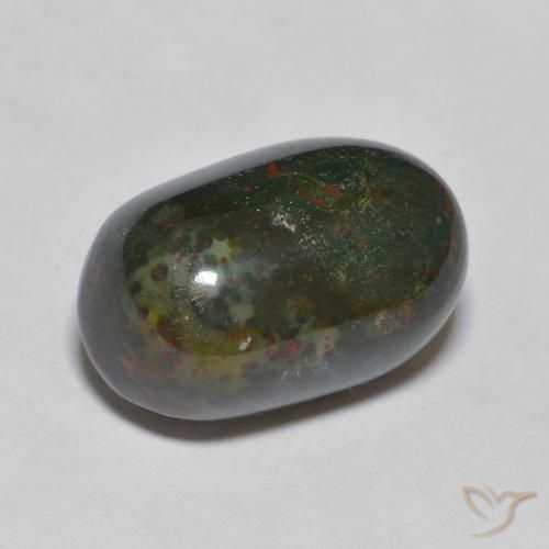 10.90ct طبيعي الأخضر الغامق حجر الدم, بيضوي, غير شفاف